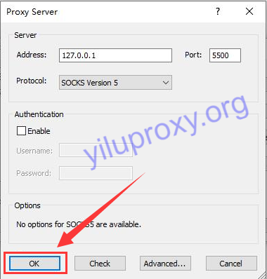 save proxy setting