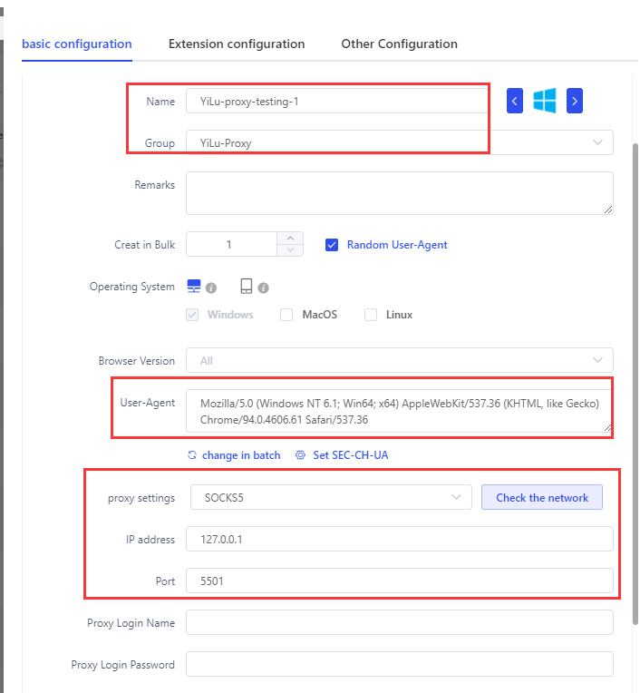 YiluProxy Setting in Lalicat