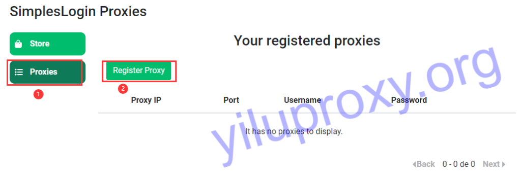 Register proxies
