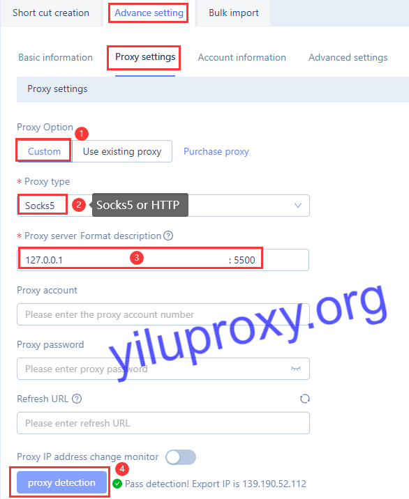 Morelogin proxy setting
