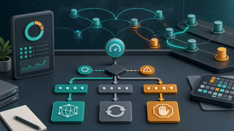 Proxy operations decision path showing retry, rotate, and stop signals for cooldown planning